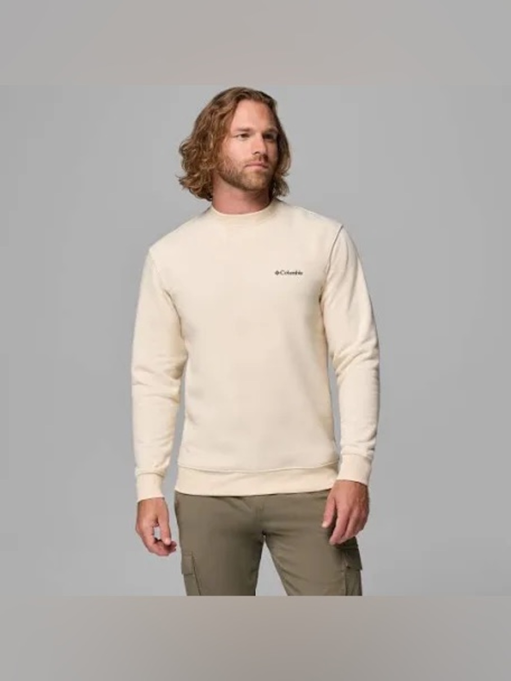 COLUMBIA BEIGE HART MOUNTAIN CREWNECK